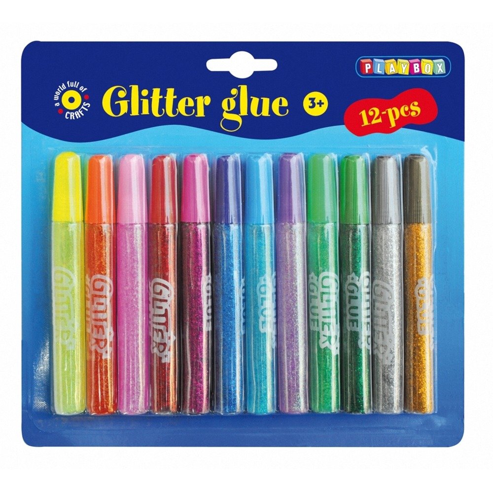 Pbx2420005 - Playbox - Glitter Glue - 12 Pcs